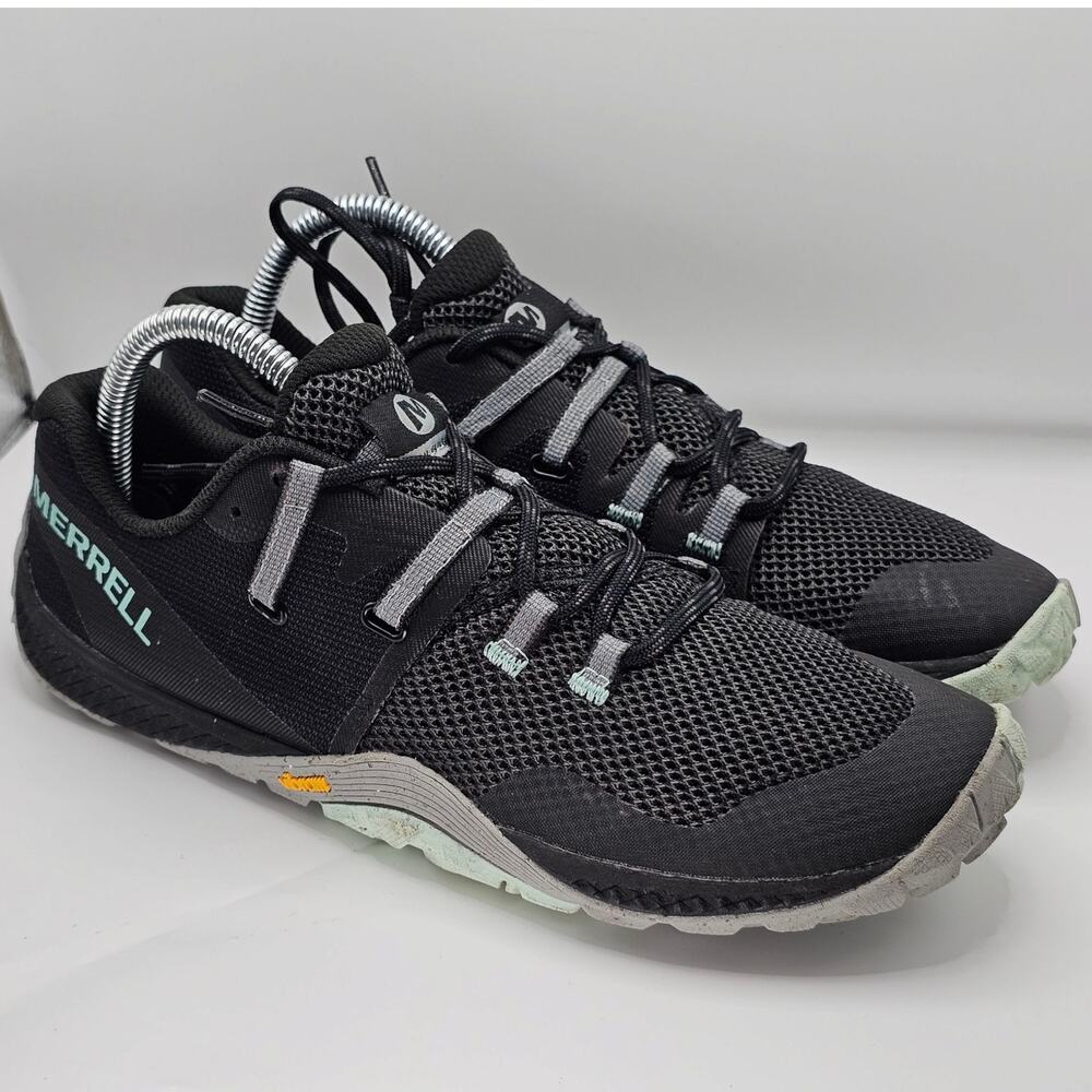 Merrell Trail Glove 6 Barefoot Women's 9.5  UK 7 Black Blue Vibram J135384